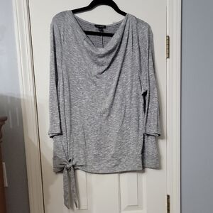 Lane Bryant Gray Cowl Neck Blouse 14/16
